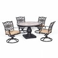 Hanover Hanover MONDN5PCSW-4 Monaco 5 Piece Dining Set MONDN5PCSW-4